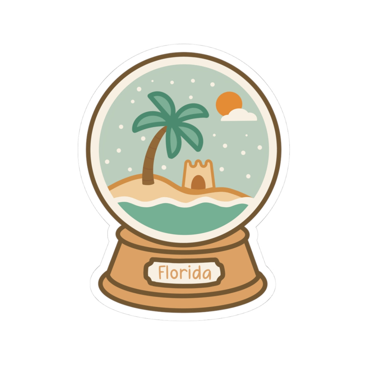 Florida Snow Globe Sticker