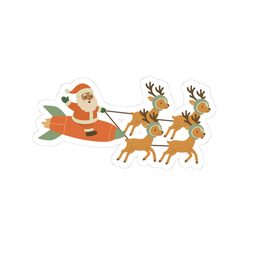 Santa's Rocket Sticker