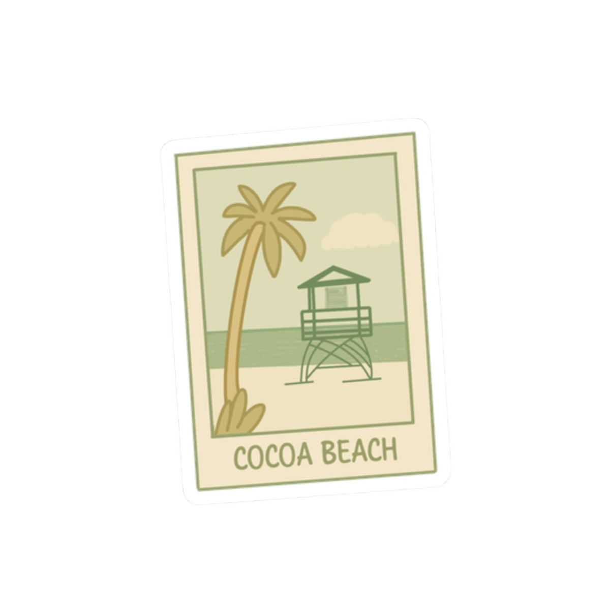 Cocoa Beach Postcard Sticker