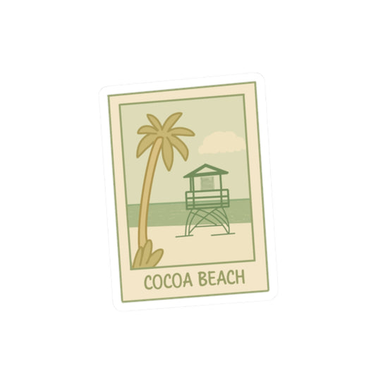 Cocoa Beach Postcard Sticker