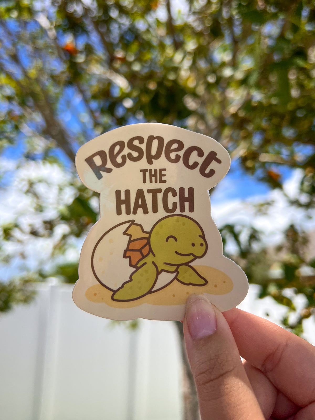 Hatch Sad Sticker Respect The Hatch Sticker – Tiny Tides Co.
